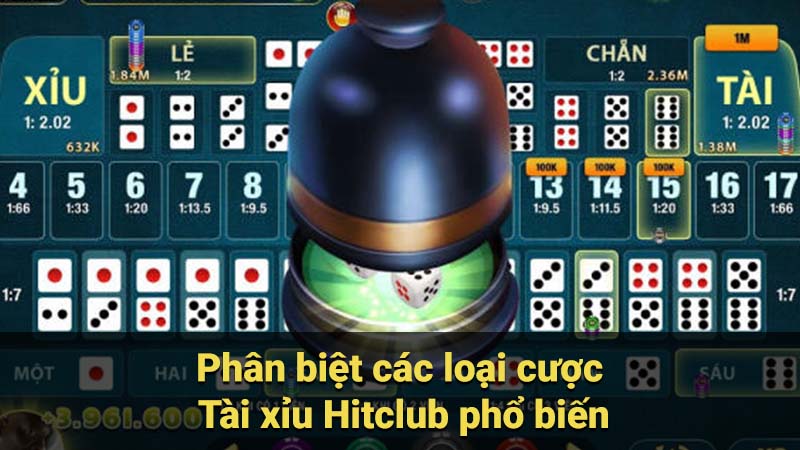 Phân biệt các loại cược Tài xỉu Hitclub phổ biến